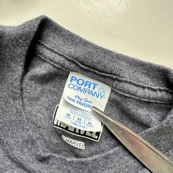 Marvel Avengers Logo Graphic Tee - Character Font Design - Gray - Kids 8-10 - Picture 3 of 4